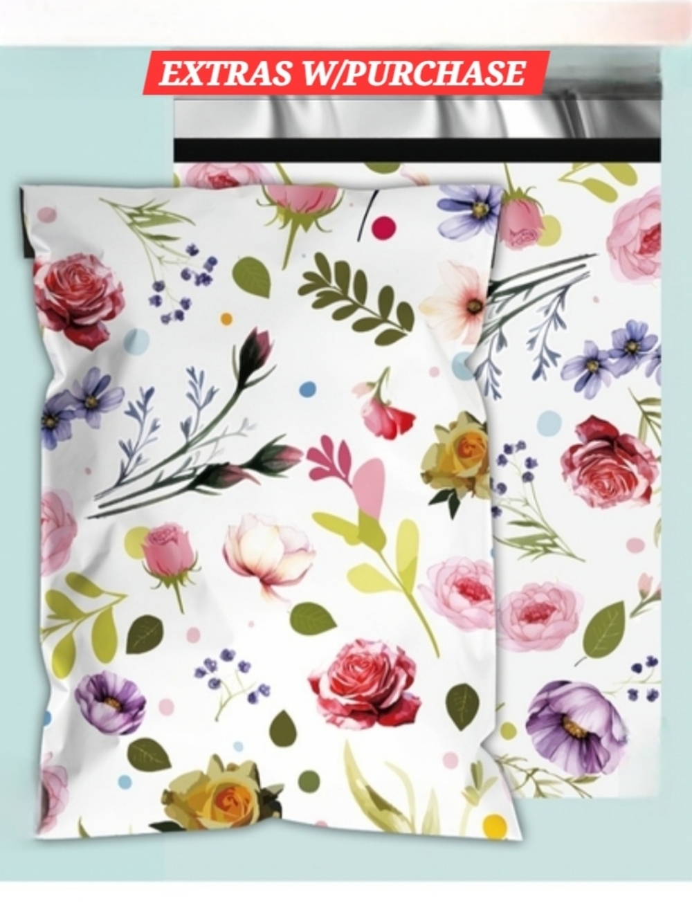 15ct. 12x15.5 Polymailers, Bonus: Random Thank You Cards And Stickers